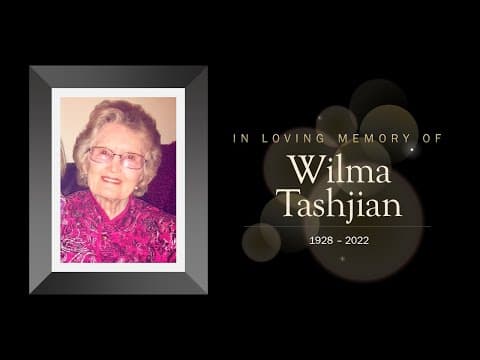 Memorial Service for Wilma Tashjian